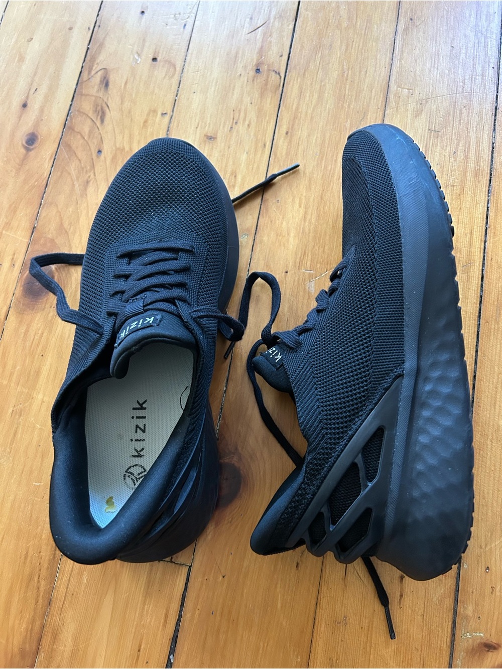 Kizik Shoes Womens 9.5 Athens Hands Free Black Slip On Mesh Comfort Shoes